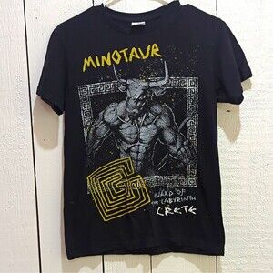 B&C Collection B&C #E150 Black Minotaur Graphic Crew Neck Cotton T-Shirt XS